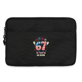 US Flag 67 Memes Six Seven - Laptoptasche 13" - Schwarz - Vorne