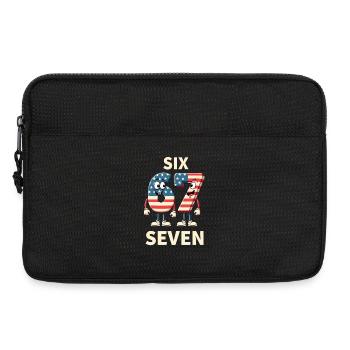 US Flag 67 Memes Six Seven - Sacoche pour ordinateur portable 13 pouces - noir - Devant