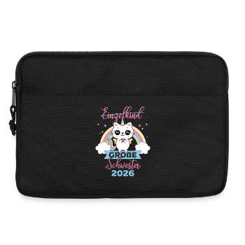 Einzelkind Große Schwester 2026 Schwangerschaft - Laptoptasche 13" - Schwarz - Vorne