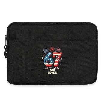 US Flag 67 Memes Six Seven - Laptoptasche 13" - Schwarz - Vorne