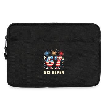 US Flag 67 Memes Six Seven - Laptoptasche 13" - Schwarz - Vorne