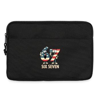 US Flag 67 Memes Six Seven - Laptoptasche 13" - Schwarz - Vorne