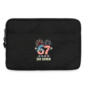 US Flag 67 Memes Six Seven - Laptoptasche 13" - Schwarz - Vorne