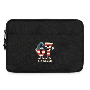 US Flag 67 Memes Six Seven - Laptoptasche 13" - Schwarz - Vorne