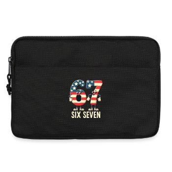 US Flag 67 Memes Six Seven - Laptoptasche 13" - Schwarz - Vorne