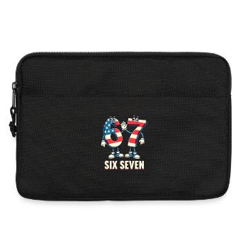 US Flag 67 Memes Six Seven - Laptoptasche 13" - Schwarz - Vorne