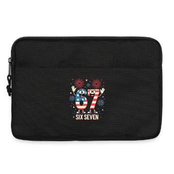 US Flag 67 Memes Six Seven - Laptoptasche 13" - Schwarz - Vorne
