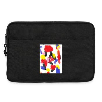 Buntes abstraktes Muster - Laptoptasche 13" - Schwarz - Vorne