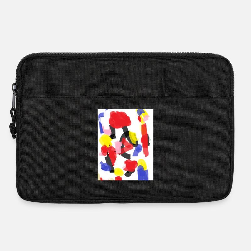 Colorful abstract pattern - Laptop bag 13" - black