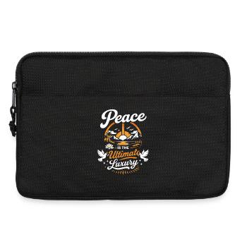 Peace Is The Ultimate Luxury – Strong Statement - Laptop bag 13" - black - Front