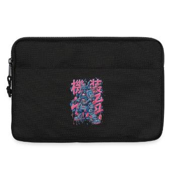 Samurai Mech – Anime Manga Roboter Motiv - Laptoptasche 13" - Schwarz - Vorne