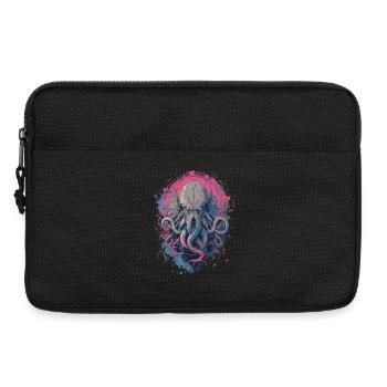 Cosmic Tentacle Creature – Dark Horror Art - Laptop bag 13" - black - Front