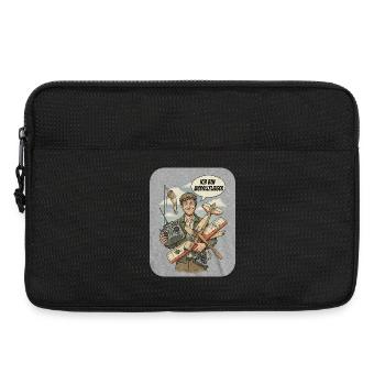 Modellflieger im Vintage-Stil - Laptoptasche 13" - Schwarz - Vorne