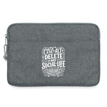 Ctrl+Alt+Delete – Computer Nerd Leben - Laptoptasche 13" - Grau meliert - Vorne