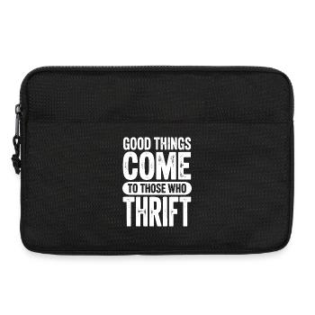Good Things Come Thrift Tee - Laptoptasche 13" - Schwarz - Vorne