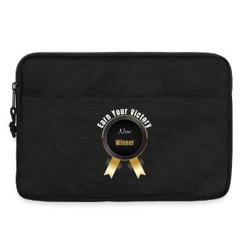 Verdiene deinen Sieg – Gewinner | Motivationspreis Badg - Laptoptasche 13" - Schwarz - Vorne
