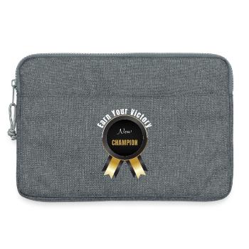 Gagnez votre victoire – Champion | Prix de motivation Ba - Sacoche pour ordinateur portable 13 pouces - gris chiné - Devant