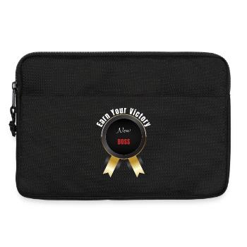 Earn Your Victory – | Motivation Award Badge - Laptop bag 13" - black - Front