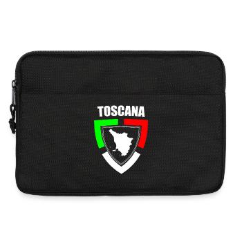Toskana-Souvenir im trikolorierten Italien T-Shirt - Laptoptasche 13" - Schwarz - Vorne