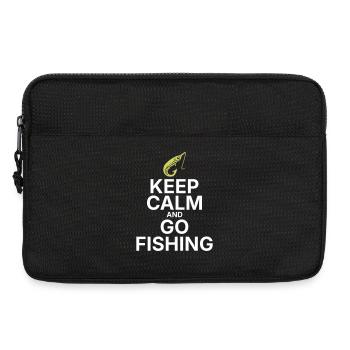 Keep Calm and Go Fishing - Laptop bag 13" - black - Front