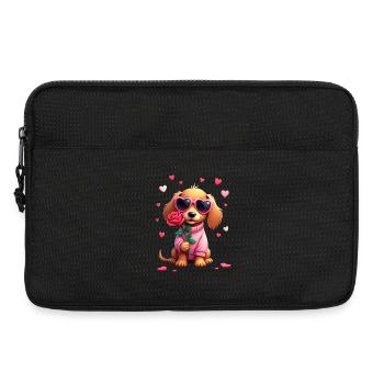 Dackel Dachshund Tekel - Laptoptasche 13" - Schwarz - Vorne