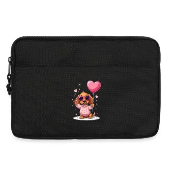 Dackel Dachshund Tekel - Laptoptasche 13" - Schwarz - Vorne