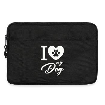 J’aime mon chien - Sacoche pour ordinateur portable 13 pouces - noir - Devant