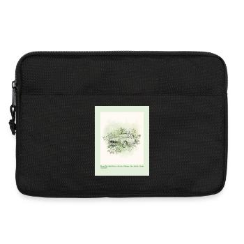 Vintage Auto mit Blumenrahmen - Laptoptasche 13" - Schwarz - Vorne