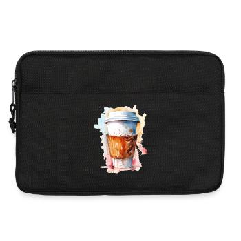 Watercolor ToGo Coffee - Laptop bag 13" - black - Front