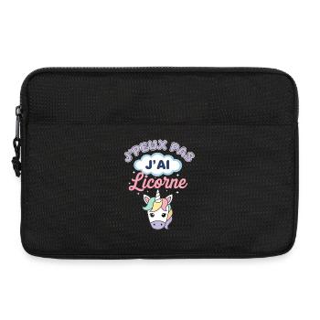 Ich kann kein Einhorn - Laptoptasche 13" - Schwarz - Vorne