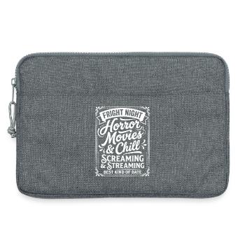Citation de films d’horreur et de détente de la nuit d’effroi - Sacoche pour ordinateur portable 13 pouces - gris chiné - Devant