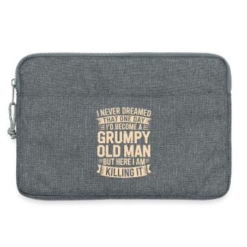 Grumpy Old Man Killing It - Laptop bag 13" - heather grey - Front