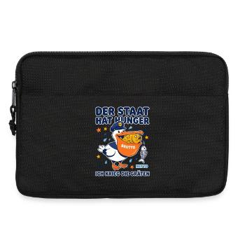 Der Staat Hat Hunger Pelikan - Laptoptasche 13" - Schwarz - Vorne