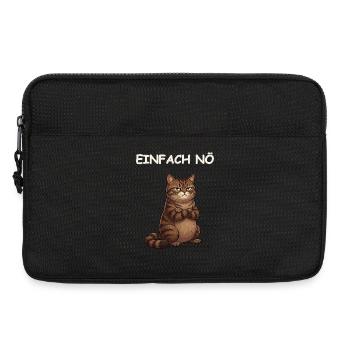 Katze Lustiger Spruch - Laptoptasche 13" - Schwarz - Vorne
