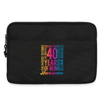 40 years 40th birthday - Laptop bag 13" - black - Front