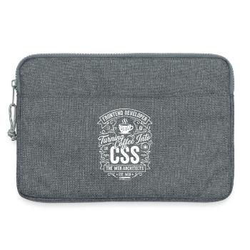 Frontend Coffee CSS Tee - Laptop bag 13" - heather grey - Front