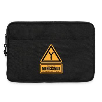 MENICISMUS - Warnzeichen Gegen Patriarchale Gewalt - Laptoptasche 13" - Schwarz - Vorne