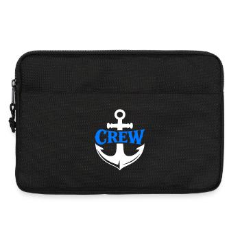 Blue Anchor Crew Logo - Laptop bag 13" - black - Front