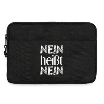 Nein heißt Nein Geschenkidee Feminismus Consent  - Laptoptasche 13" - Schwarz - Vorne