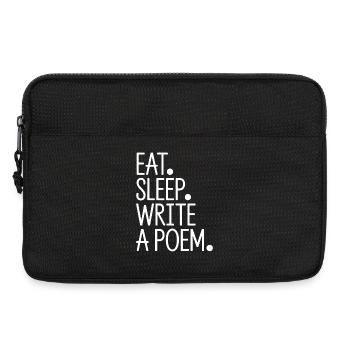 Eat Sleep Write A Poem - Laptop bag 13" - black - Front