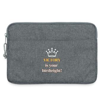 Victory is your birthright - in Jesus' name - Laptop bag 13" - heather grey - Front