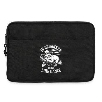 Faultier auf Ast träumt von Line Dance - Laptoptasche 13" - Schwarz - Vorne