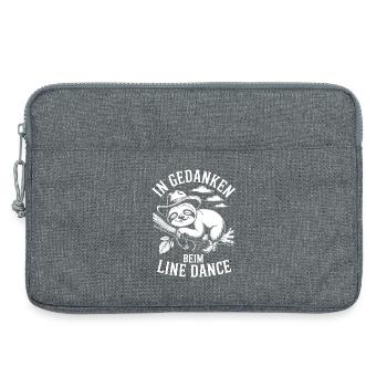 Faultier auf Ast träumt von Line Dance - Laptoptasche 13" - Grau meliert - Vorne