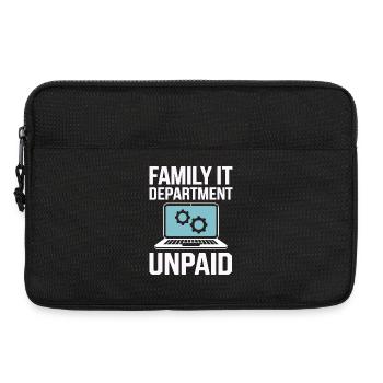 Département informatique familial Lustiger Spruch Für non rémunéré - Sacoche pour ordinateur portable 13 pouces - noir - Devant