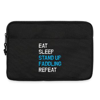 Eat Sleep Stand Up Paddling Repeat SUP - Laptoptasche 13" - Schwarz - Vorne