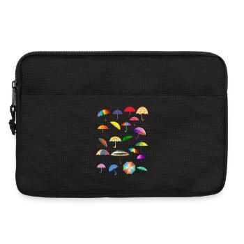 Ein Haufen voller bunter Regenschirme - Laptoptasche 13" - Schwarz - Vorne
