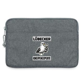 Lübecker Kneipen Experte - Laptoptasche 13" - Grau meliert - Vorne