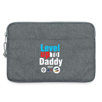 Level Up To Dad Gamer Shirt - Laptop bag 13" - heather grey - Front
