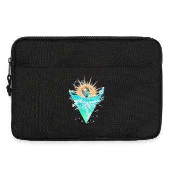 Sonnenkreis Surfer an der Welle - Laptoptasche 13" - Schwarz - Vorne