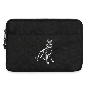 German Shepherd "Black Edition" - Laptop bag 13" - black - Front